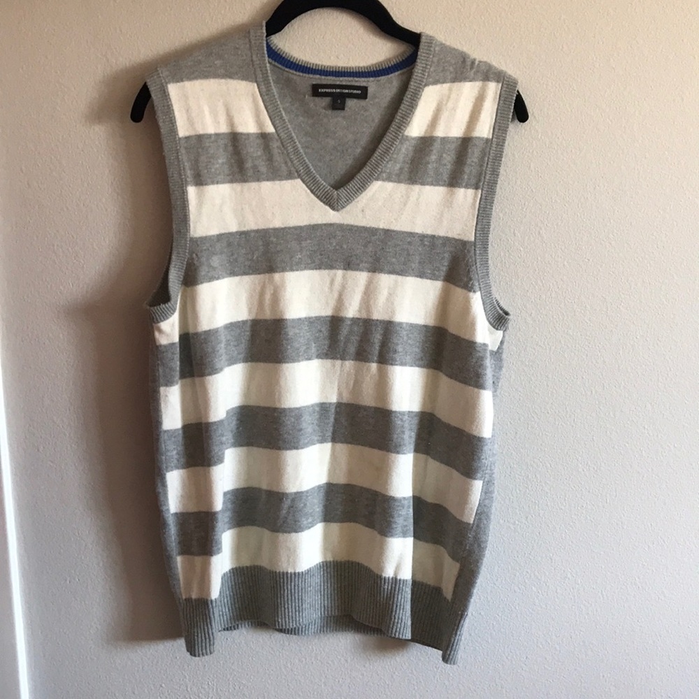 Express sweater vest striped